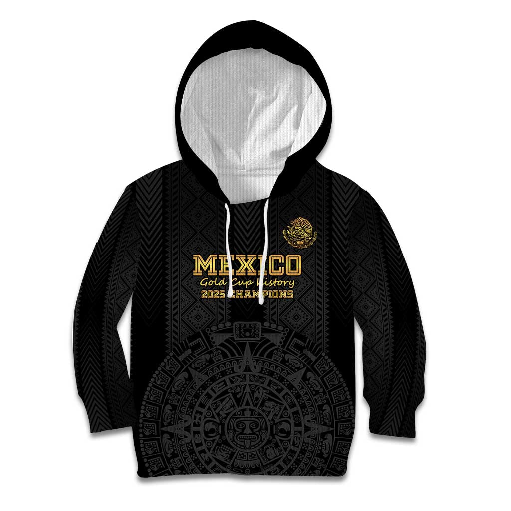 Mexico Football Custom Kid Hoodie Mexico's Make History 2025 Gold Style - Wonder Print Shop