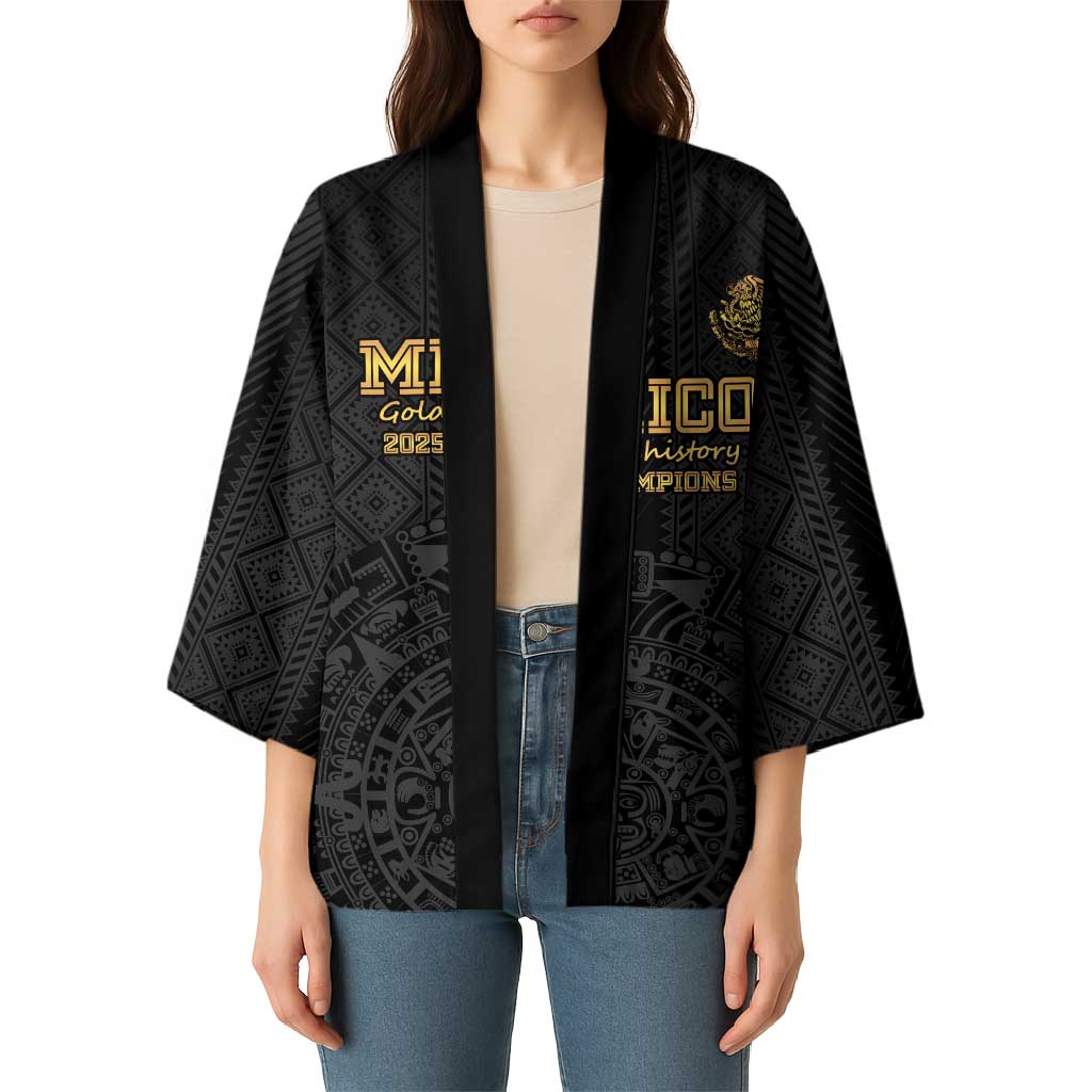 Mexico Football Custom Kimono Mexico's Make History 2025 Gold Style - Wonder Print Shop