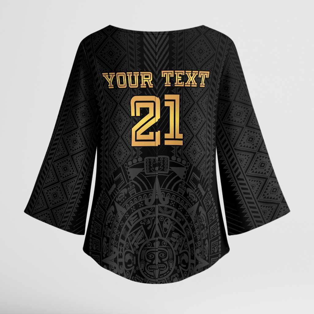 Mexico Football Custom Kimono Sleeve Blouse Mexico's Make History 2025 Gold Style - Wonder Print Shop