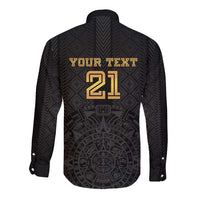 Mexico Football Custom Long Sleeve Button Shirt Mexico's Make History 2025 Gold Style - Wonder Print Shop
