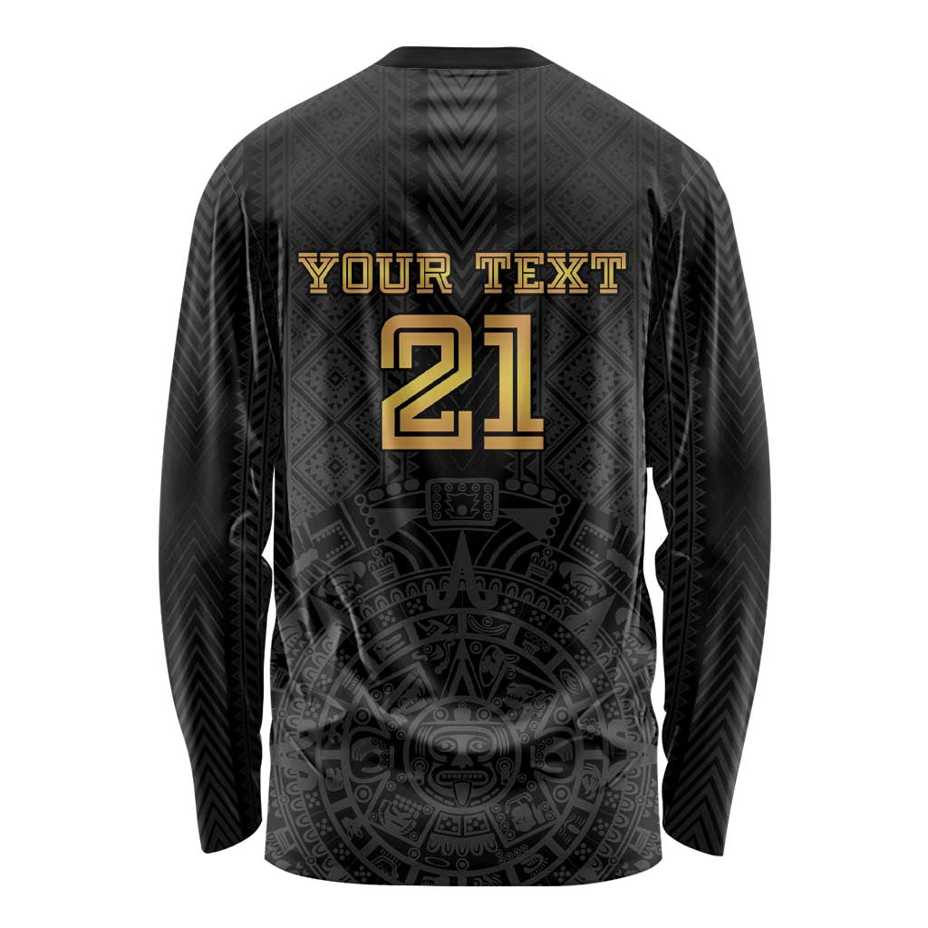 Mexico Football Custom Long Sleeve Shirt Mexico's Make History 2025 Gold Style - Wonder Print Shop