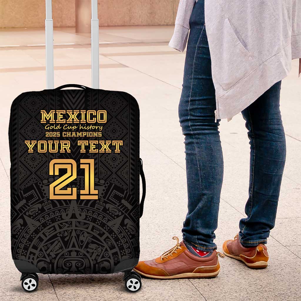 Mexico Football Custom Luggage Cover Mexico's Make History 2025 Gold Style - Wonder Print Shop