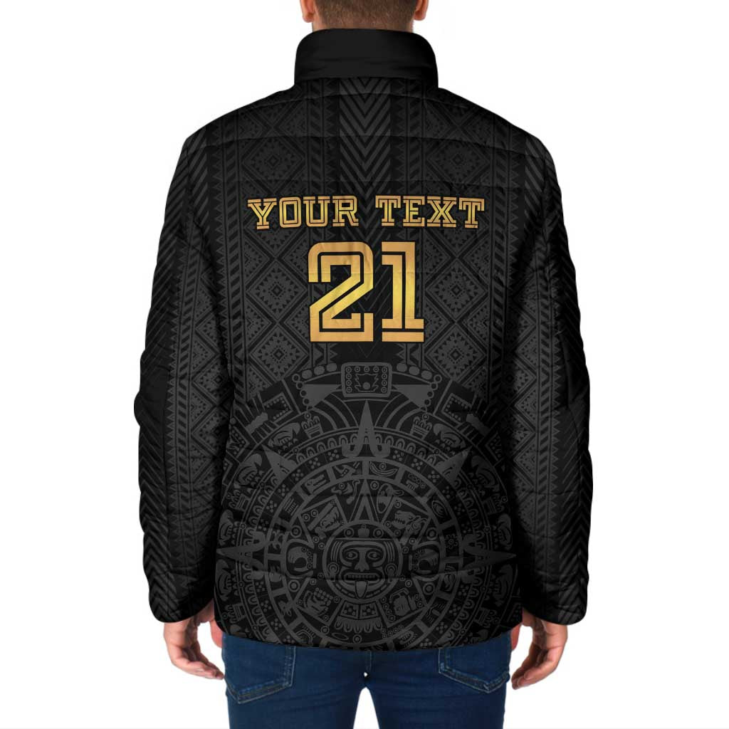 Mexico Football Custom Padded Jacket Mexico's Make History 2025 Gold Style - Wonder Print Shop