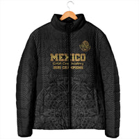 Mexico Football Custom Padded Jacket Mexico's Make History 2025 Gold Style - Wonder Print Shop