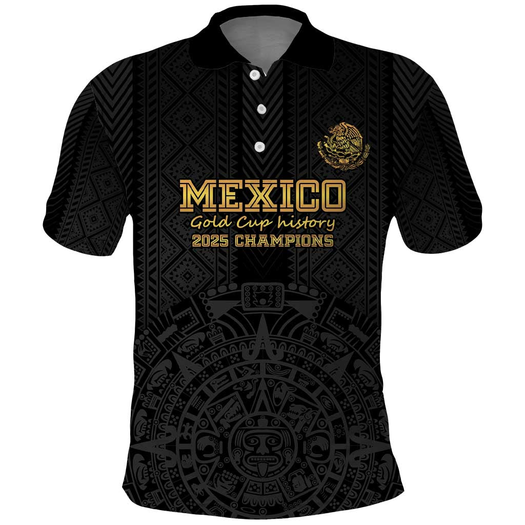 Mexico Football Custom Polo Shirt Mexico's Make History 2025 Gold Style - Wonder Print Shop