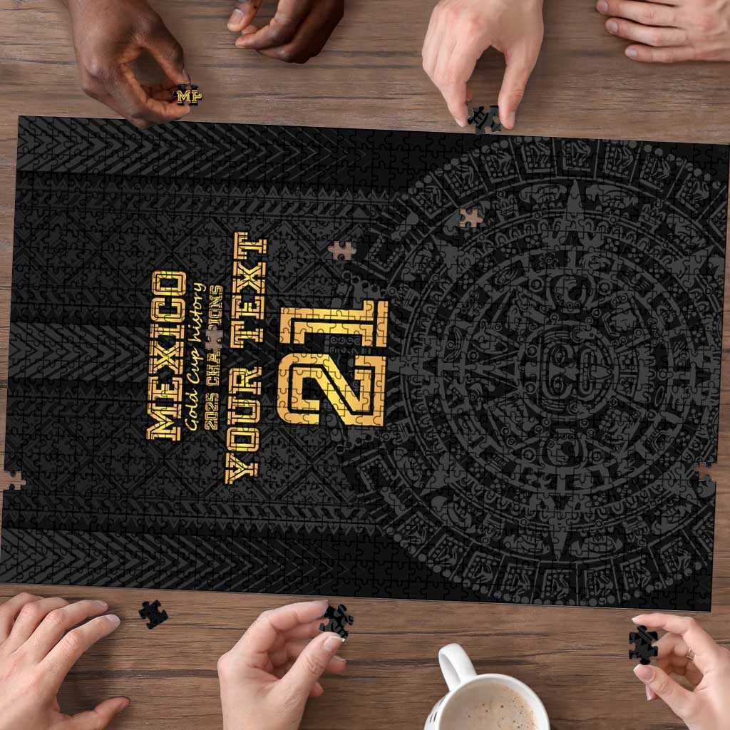 Mexico Football Custom Puzzle Mexico's Make History 2025 Gold Style - Wonder Print Shop