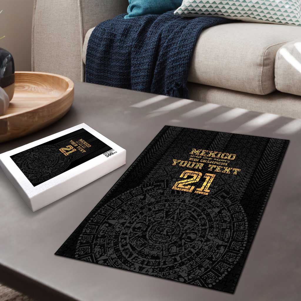 Mexico Football Custom Puzzle Mexico's Make History 2025 Gold Style - Wonder Print Shop