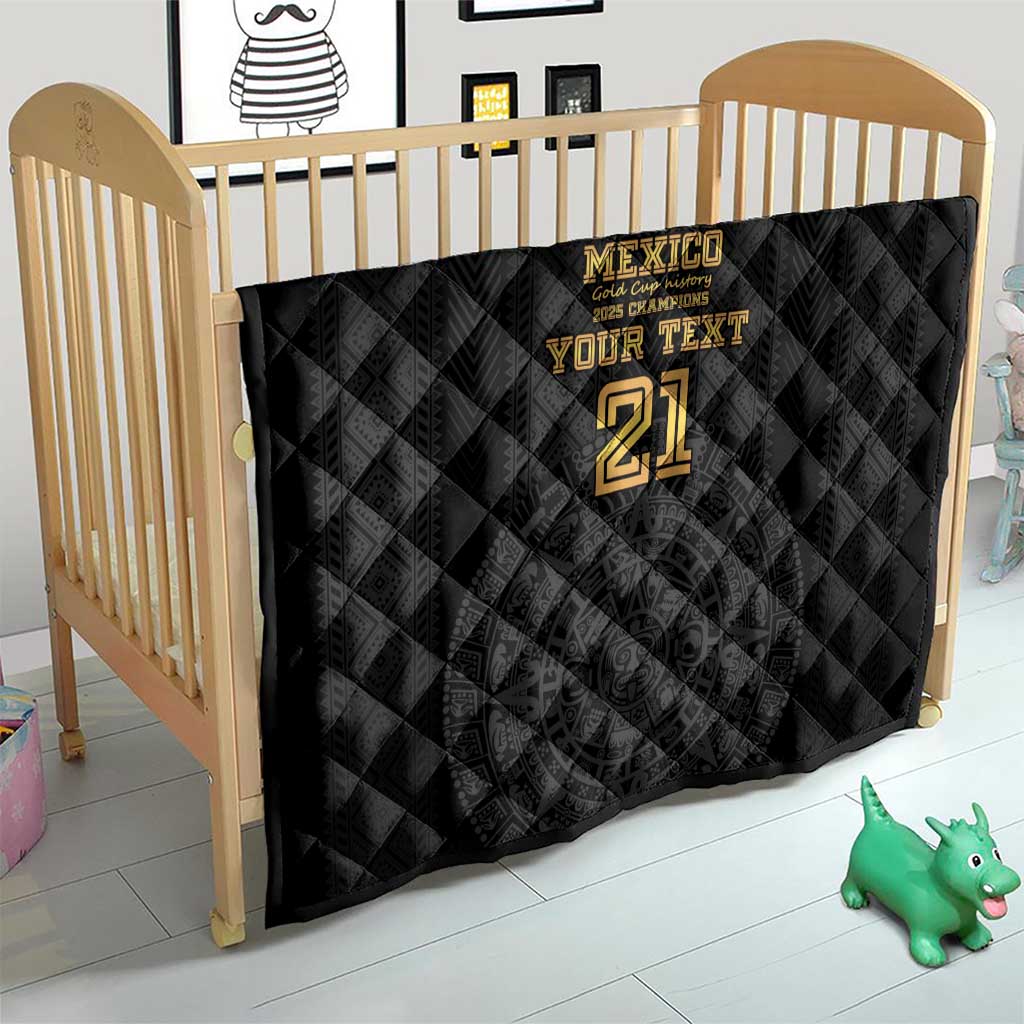 Mexico Football Custom Quilt Mexico's Make History 2025 Gold Style - Wonder Print Shop