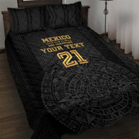 Mexico Football Custom Quilt Bed Set Mexico's Make History 2025 Gold Style - Wonder Print Shop