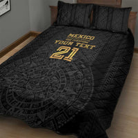 Mexico Football Custom Quilt Bed Set Mexico's Make History 2025 Gold Style - Wonder Print Shop