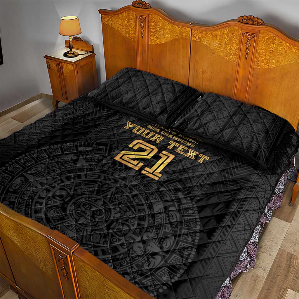 Mexico Football Custom Quilt Bed Set Mexico's Make History 2025 Gold Style - Wonder Print Shop