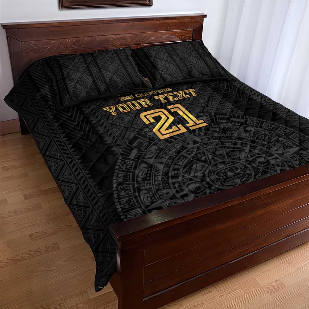 Mexico Football Custom Quilt Bed Set Mexico's Make History 2025 Gold Style - Wonder Print Shop