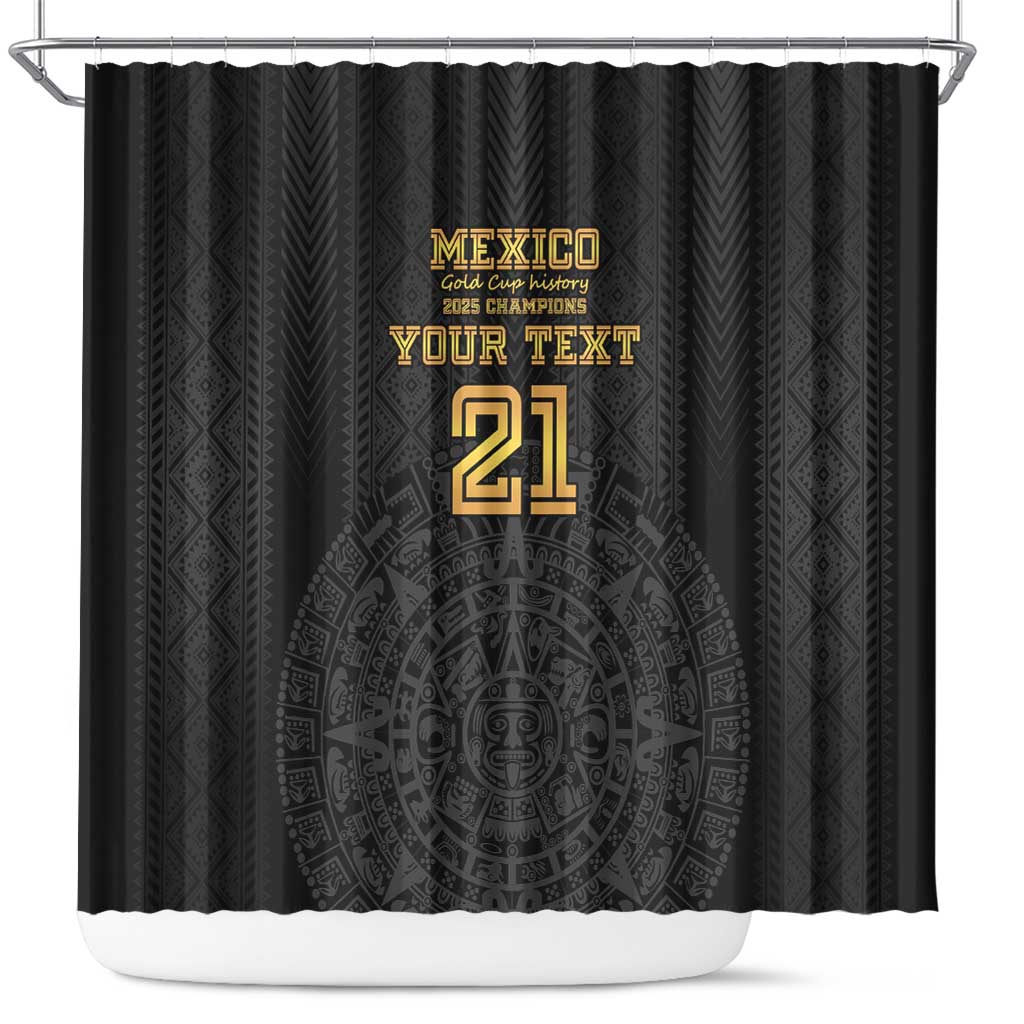 Mexico Football Custom Shower Curtain Mexico's Make History 2025 Gold Style - Wonder Print Shop