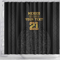 Mexico Football Custom Shower Curtain Mexico's Make History 2025 Gold Style - Wonder Print Shop