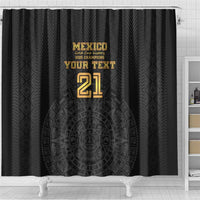 Mexico Football Custom Shower Curtain Mexico's Make History 2025 Gold Style - Wonder Print Shop