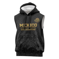 Mexico Football Custom Sleeveless Hoodie Mexico's Make History 2025 Gold Style - Wonder Print Shop