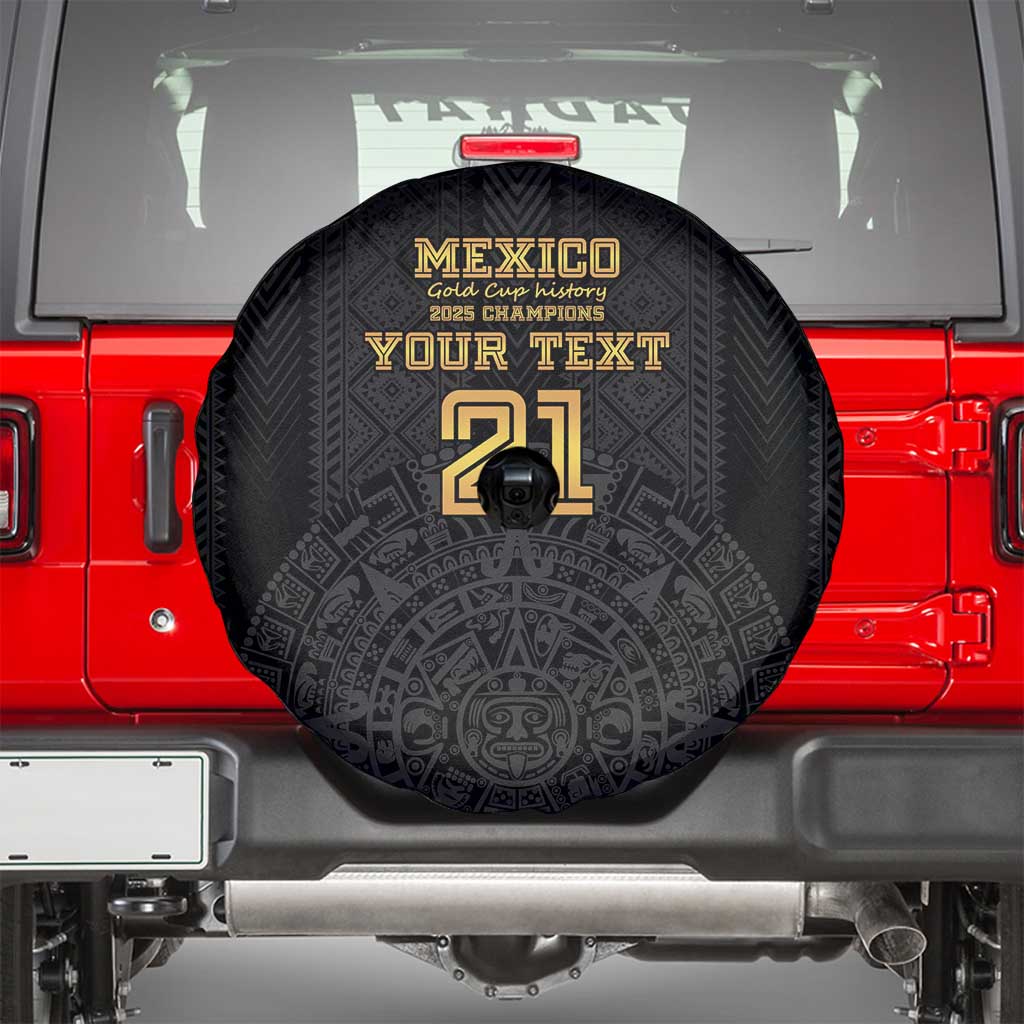 Mexico Football Custom Spare Tire Cover Mexico's Make History 2025 Gold Style - Wonder Print Shop