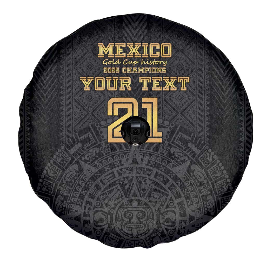 Mexico Football Custom Spare Tire Cover Mexico's Make History 2025 Gold Style - Wonder Print Shop