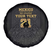 Mexico Football Custom Spare Tire Cover Mexico's Make History 2025 Gold Style - Wonder Print Shop
