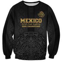 Mexico Football Custom Sweatshirt Mexico's Make History 2025 Gold Style - Wonder Print Shop