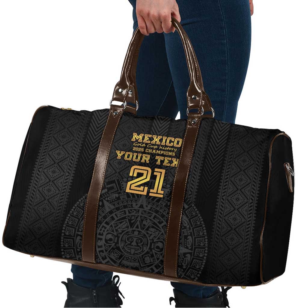Mexico Football Custom Travel Bag Mexico's Make History 2025 Gold Style - Wonder Print Shop