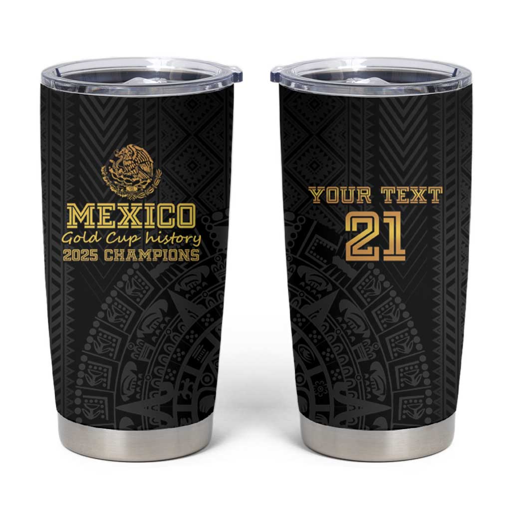 Mexico Football Custom Tumbler Cup Mexico's Make History 2025 Gold Style - Wonder Print Shop