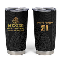 Mexico Football Custom Tumbler Cup Mexico's Make History 2025 Gold Style - Wonder Print Shop