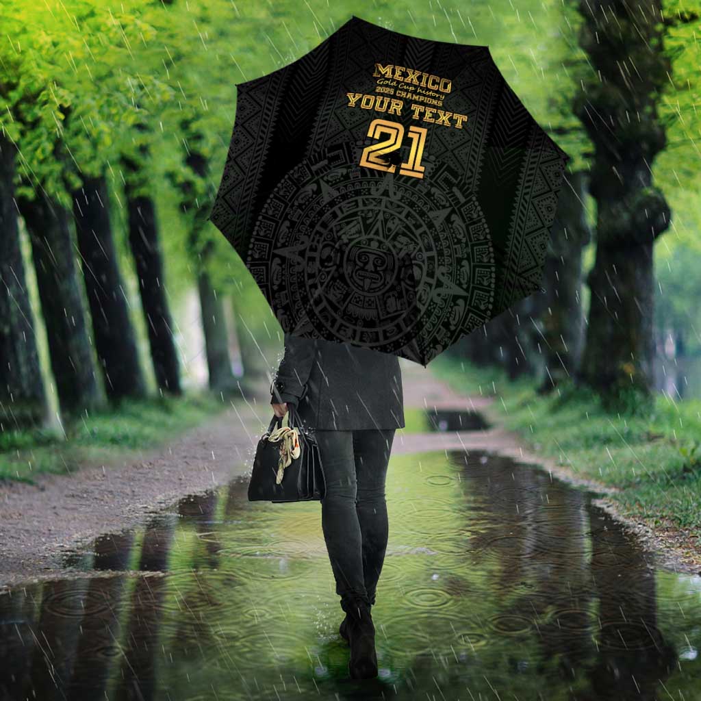 Mexico Football Custom Umbrella Mexico's Make History 2025 Gold Style - Wonder Print Shop