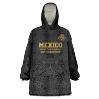 Mexico Football Custom Wearable Blanket Hoodie Mexico's Make History 2025 Gold Style - Wonder Print Shop