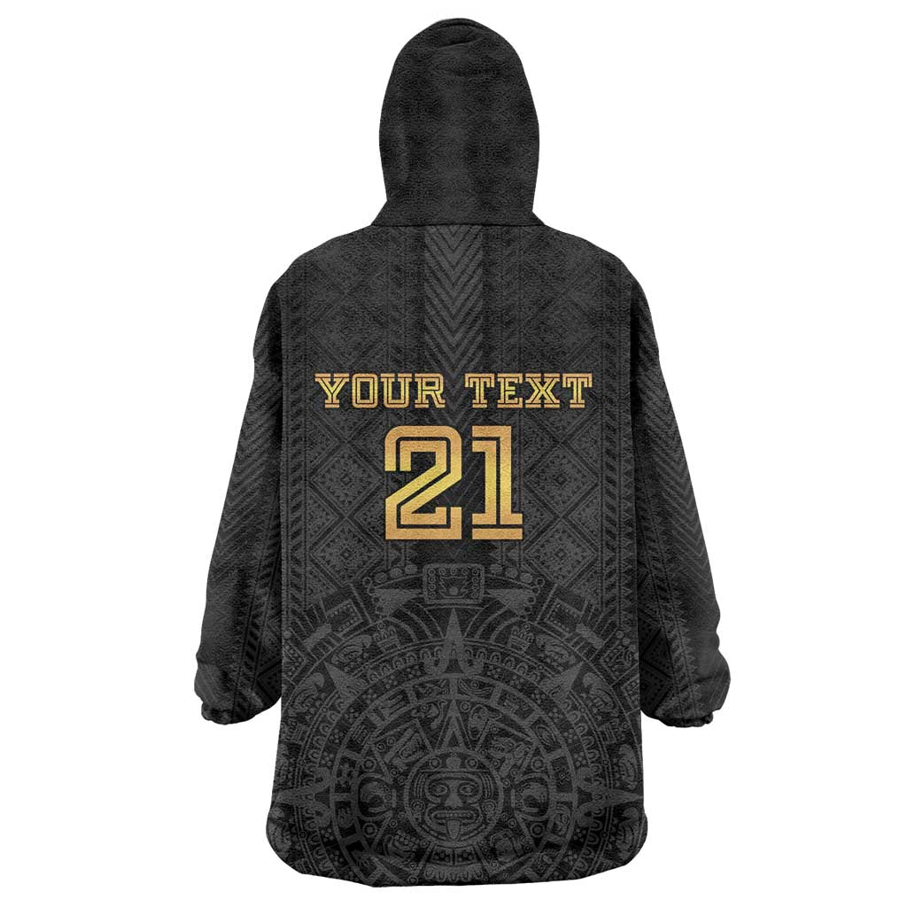 Mexico Football Custom Wearable Blanket Hoodie Mexico's Make History 2025 Gold Style - Wonder Print Shop