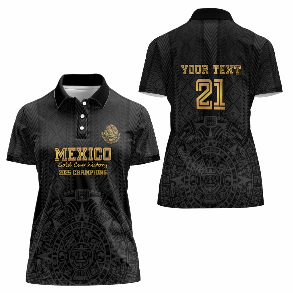 Mexico Football Custom Women Polo Shirt Mexico's Make History 2025 Gold Style - Wonder Print Shop