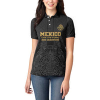 Mexico Football Custom Women Polo Shirt Mexico's Make History 2025 Gold Style - Wonder Print Shop