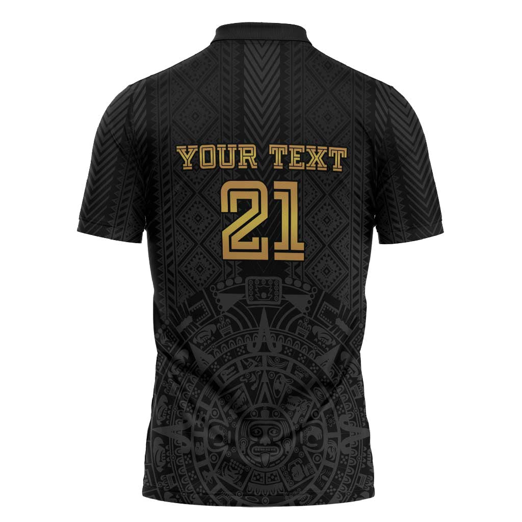 Mexico Football Custom Zipper Polo Shirt Mexico's Make History 2025 Gold Style - Wonder Print Shop