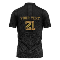 Mexico Football Custom Zipper Polo Shirt Mexico's Make History 2025 Gold Style - Wonder Print Shop