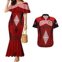 Tonga Rugby Couples Matching Mermaid Dress and Hawaiian Shirt Go Champions World Cup 2023 Ngatu Unique LT9 - Wonder Print Shop