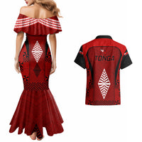 Tonga Rugby Couples Matching Mermaid Dress and Hawaiian Shirt Go Champions World Cup 2023 Ngatu Unique LT9 - Wonder Print Shop