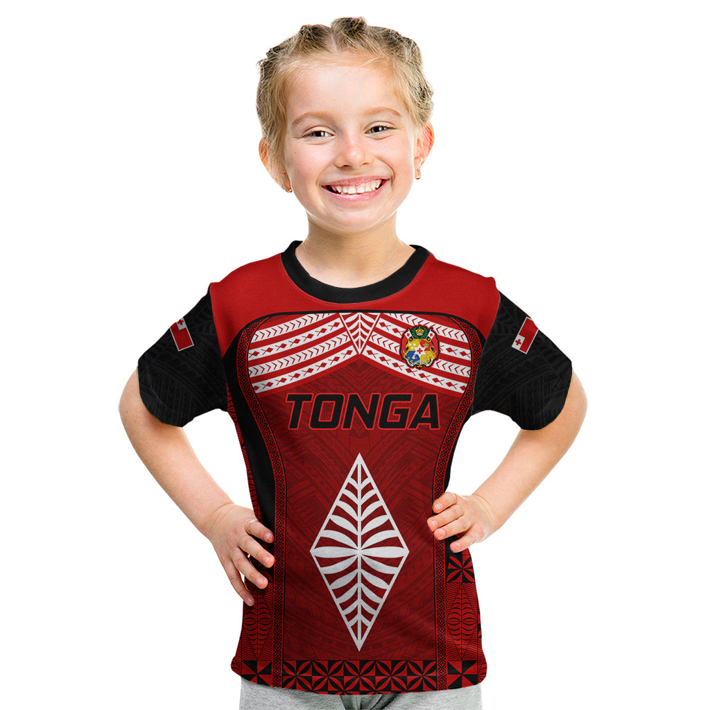 Tonga Rugby Kid T Shirt Go Champions World Cup 2023 Ngatu Unique - Wonder Print Shop