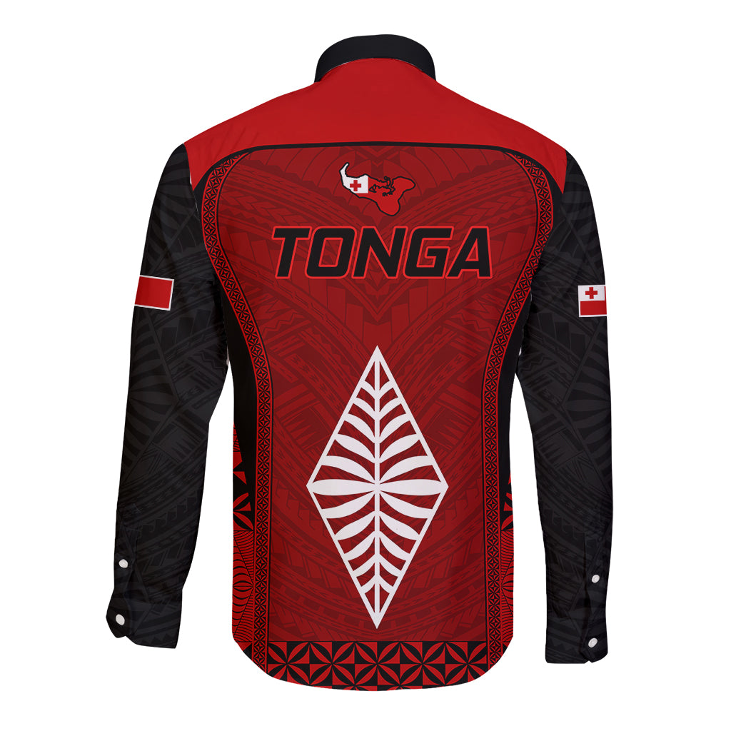 Tonga Rugby Long Sleeve Button Shirt Go Champions World Cup 2023 Ngatu Unique - Wonder Print Shop