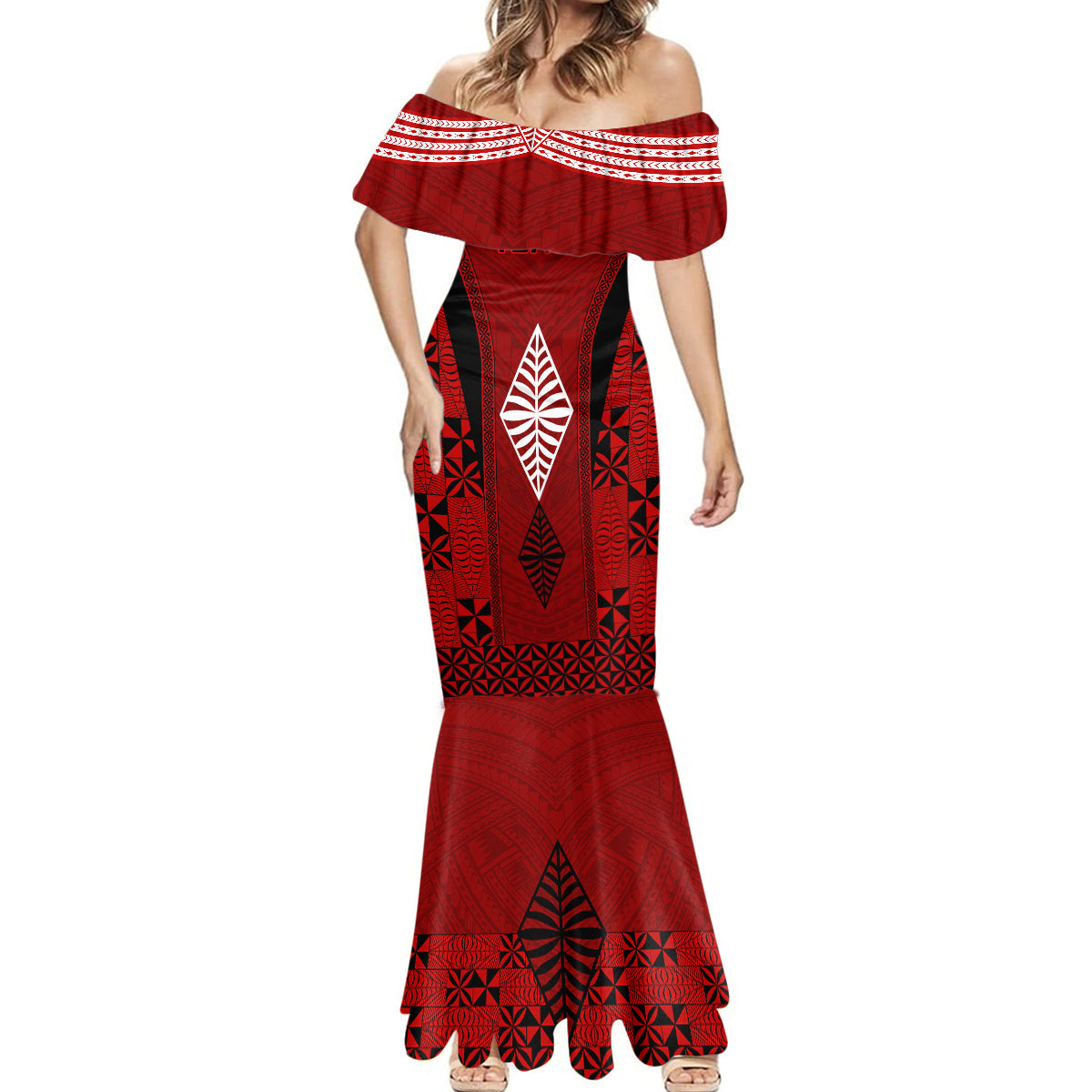 Tonga Rugby Mermaid Dress Go Champions World Cup 2023 Ngatu Unique - Wonder Print Shop