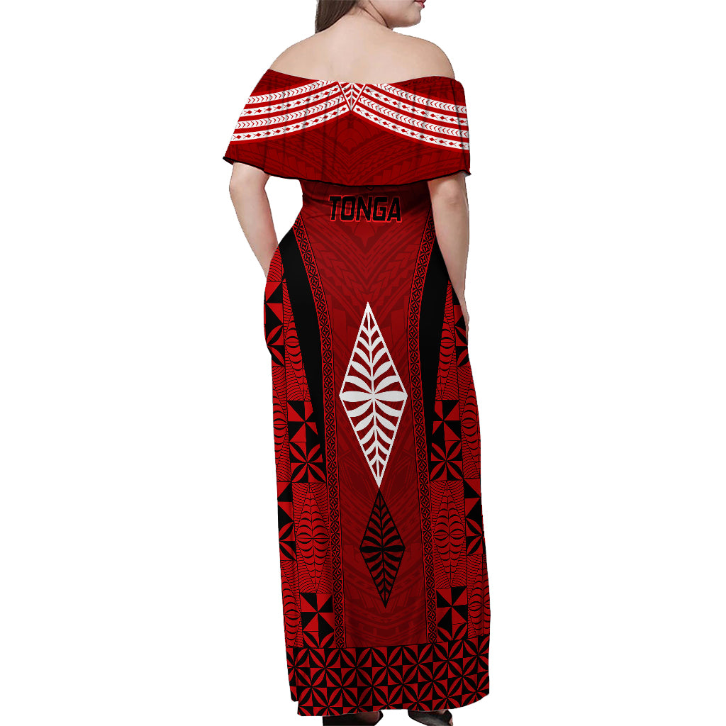 Tonga Rugby Off Shoulder Maxi Dress Go Champions World Cup 2023 Ngatu Unique - Wonder Print Shop