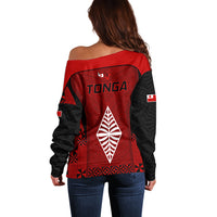 Tonga Rugby Off Shoulder Sweater Go Champions World Cup 2023 Ngatu Unique - Wonder Print Shop