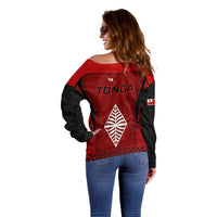 Tonga Rugby Off Shoulder Sweater Go Champions World Cup 2023 Ngatu Unique - Wonder Print Shop
