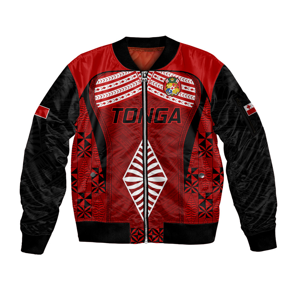 Tonga Rugby Sleeve Zip Bomber Jacket Go Champions World Cup 2023 Ngatu Unique - Wonder Print Shop