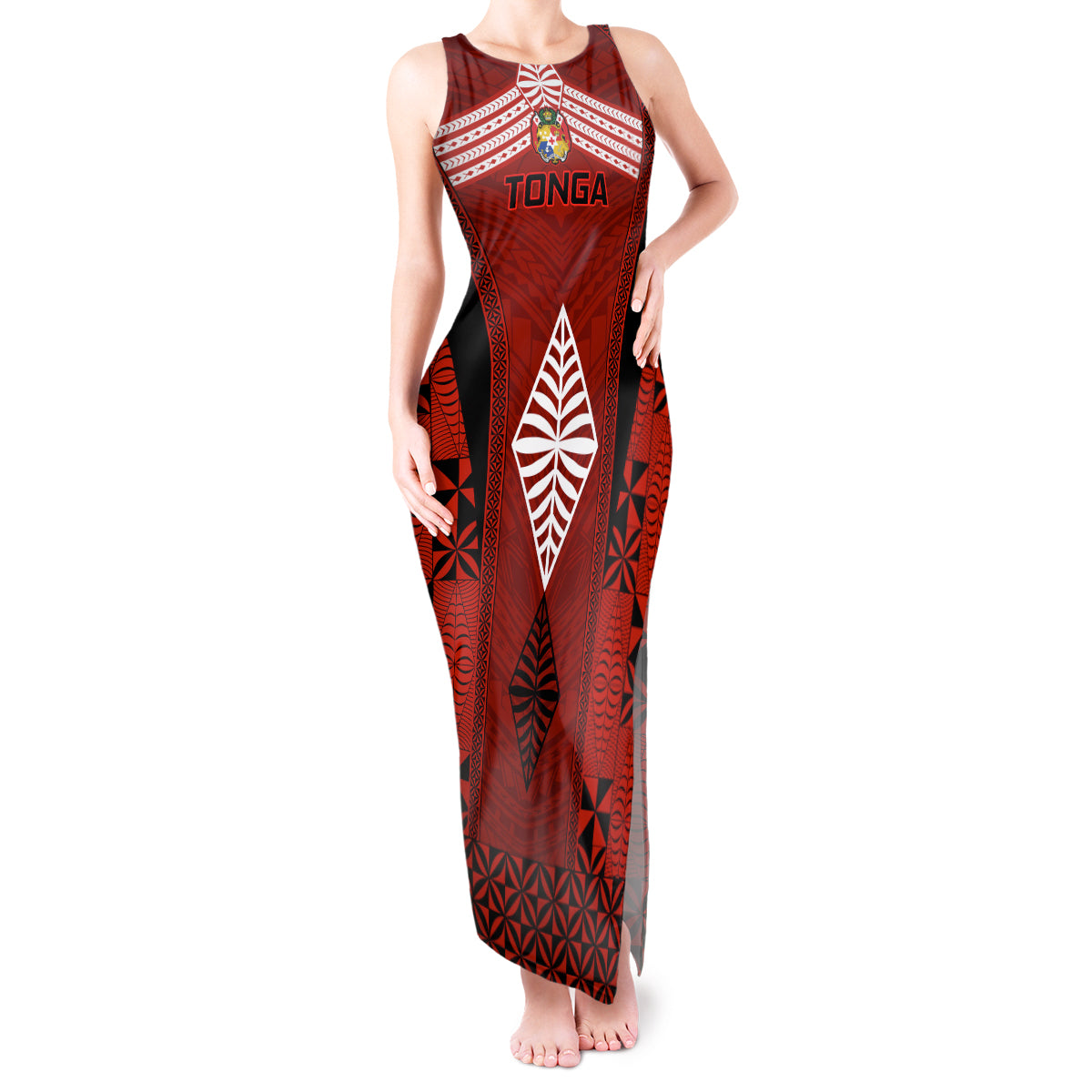 Tonga Rugby Tank Maxi Dress Go Champions World Cup 2023 Ngatu Unique - Wonder Print Shop