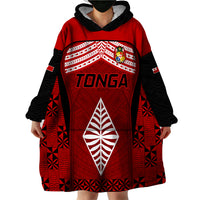 Tonga Rugby Wearable Blanket Hoodie Go Champions World Cup 2023 Ngatu Unique - Wonder Print Shop