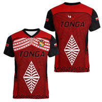 Tonga Rugby Women V Neck T Shirt Go Champions World Cup 2023 Ngatu Unique - Wonder Print Shop