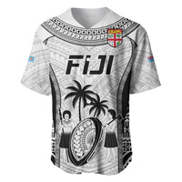 Fiji Rugby Baseball Jersey Go Champions World Cup 2023 Tapa Unique White Vibe LT9 - Wonder Print Shop
