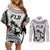Fiji Rugby Couples Matching Off Shoulder Short Dress and Long Sleeve Button Shirts Go Champions World Cup 2023 Tapa Unique White Vibe LT9 - Wonder Print Shop