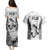 Fiji Rugby Couples Matching Puletasi Dress and Hawaiian Shirt Go Champions World Cup 2023 Tapa Unique White Vibe LT9 - Wonder Print Shop