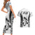 Fiji Rugby Couples Matching Short Sleeve Bodycon Dress and Hawaiian Shirt Go Champions World Cup 2023 Tapa Unique White Vibe LT9 - Wonder Print Shop